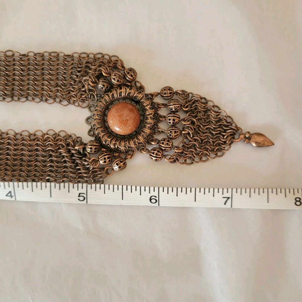Lot of 4 Boho Choker Necklaces Copper Bronze Gold Colors - Picture 4 of 16